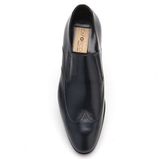 Caporicci Men's Luxury Italian Shoes Black Calfskin Loafers ART9921 (CAP1046)-AmbrogioShoes