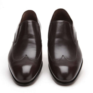 Caporicci Men's Luxury Italian Shoes Brown Calfskin Loafers ART9921 (CAP1042)-AmbrogioShoes