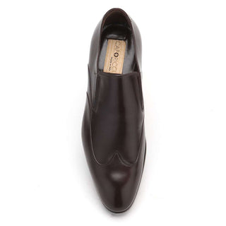 Caporicci Men's Luxury Italian Shoes Brown Calfskin Loafers ART9921 (CAP1042)-AmbrogioShoes