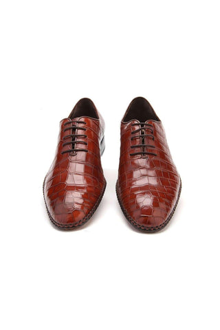Caporicci Gregory 2542 Alligator Wholecut Oxford-AmbrogioShoes