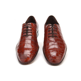 Caporicci Gregory 2542 Men's Shoes Exotic Alligator Skin Whole-Cut Oxford (CAP2000)-AmbrogioShoes