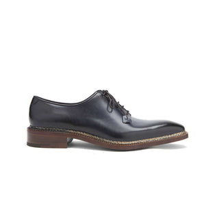 Caporicci Italian Mens Norwegian Construction Shoes 1400 Leather Blue Navy Oxfords (CAP1108)-AmbrogioShoes
