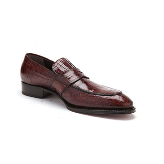 Caporicci Men's Luxury Italian Shoes 1208 Alligator Gold Loafers (CAP1102)-AmbrogioShoes