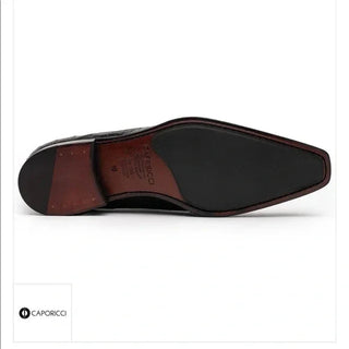 Caporicci Men's Luxury Italian Designer Shoes BROWN Alligator Loafers ART943 (CAP1028)-AmbrogioShoes