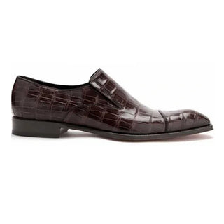 Caporicci Men's Luxury Italian Designer Shoes BROWN Alligator Loafers ART943 (CAP1028)-AmbrogioShoes