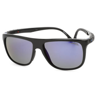 Carrera HYPERFIT 17/S Sunglasses Black Blue / Grey Blue Mirror-AmbrogioShoes