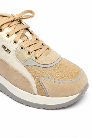 Cesare Paciotti 4US Cam Dal Sam Beige Brown White Sneakers (CPM5320)