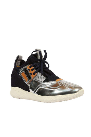 Cesare Paciotti 4US Sp Silver Vacc Cuoio Silver Navy Sneakers (CPM5311)