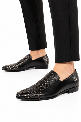 Cesare Paciotti Baby Lux Black Leather Loafers (CPM3118)