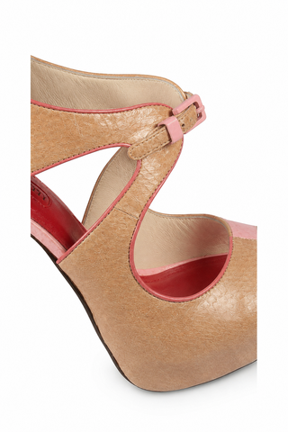 Cesare Paciotti Beige Cut-Out Leater Sandals PB873610Y (CPW628)
