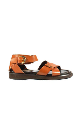 Cesare Paciotti Biscotto Buckle Logo Leather Sandals (CPM2377)