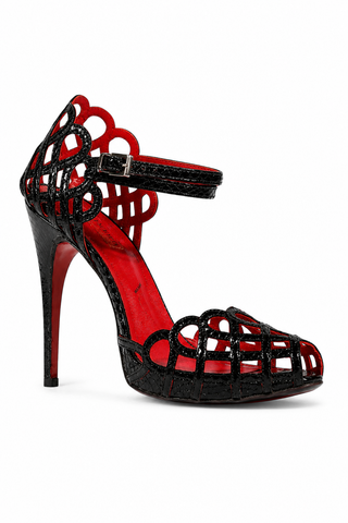 Cesare Paciotti Black High Heel Platforms PZ615910Y (CPW554)