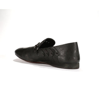 Cesare Paciotti Black Leather Horsebit Loafers PN49202BU (CPM5501)