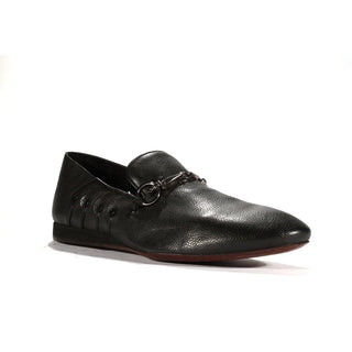 Cesare Paciotti Black Leather Horsebit Loafers PN49202BU (CPM5501)