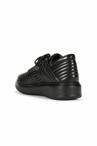 Cesare Paciotti Black Napa Leather Sneakers(CPM5490)
