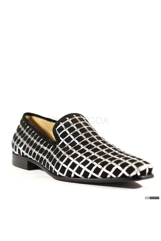 Cesare Paciotti Black & Silver / Argento Cam Loafers (CPM4006)