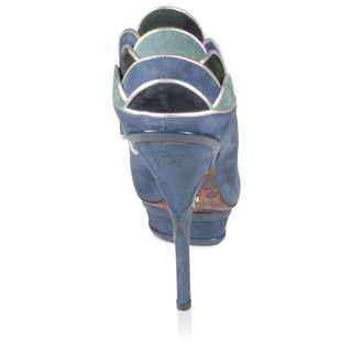 Cesare Paciotti Blue Suede Designer Bootsies Designer Shoes (CPW904)