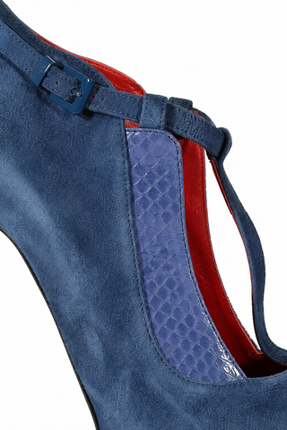 Cesare Paciotti Blue Suede leather High Heel Sandals (CPW909)