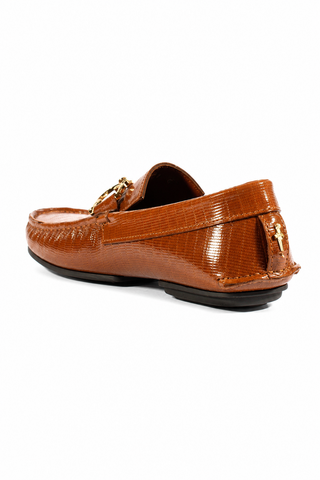 Cesare Paciotti Brown Glass Leather Moccasins (CPM2351)