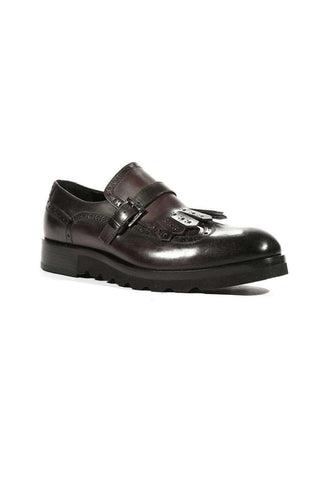 Cesare Paciotti Buckhold Loafers Black Calf Two Tone Tamponato (CPM5477)