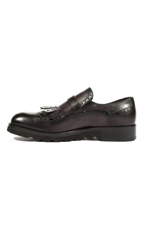 Cesare Paciotti Buckhold Loafers Black Calf Two Tone Tamponato (CPM5477)
