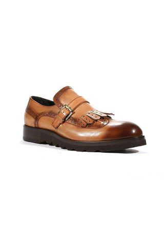 Cesare Paciotti Buckhold Loafers Camel/Brown Two Tone Tamponato Cuoio (CPM5478)
