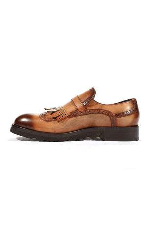 Cesare Paciotti Buckhold Loafers Camel/Brown Two Tone Tamponato Cuoio (CPM5478)