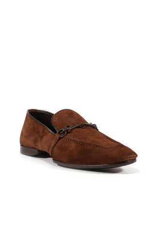 Cesare Paciotti Camoscio Fondente Brown Nappa Suede Loafers (CPM3136)