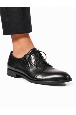 Cesare Paciotti Dark Calf Black Dan Q Leather Oxfords (CPM2572)