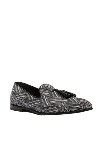 Cesare Paciotti Glam Black Silver Moccassins (CPM5355)