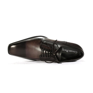 Cesare Paciotti Gray Leather Oxfords (CPM5489)