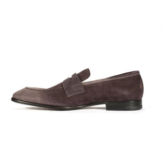 Cesare Paciotti Gray Suede Penny Loafers (CPM564)