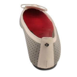 Cesare Paciotti Grey Patent Bow-Tie Ballerina Slippers (CPW646)