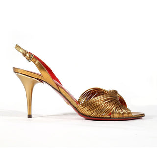 Cesare Paciotti Hand Strass Gold Spaghetti Sandals PS235080 (CPW378)-AmbrogioShoes