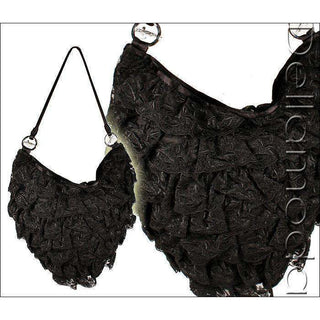 Cesare Paciotti Handbags, Black Lace Purse Ebe Handbag (cp1701)-AmbrogioShoes