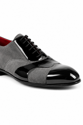 Cesare Paciotti Kid Suede Antracite Suede / Plastic Oxfords (CPM2574)