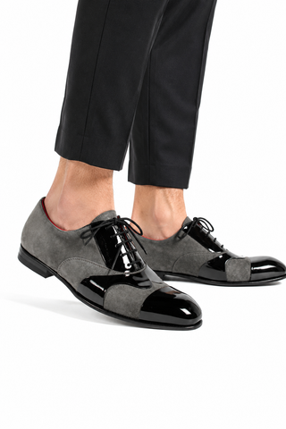 Cesare Paciotti Kid Suede Antracite Suede / Plastic Oxfords (CPM2574)