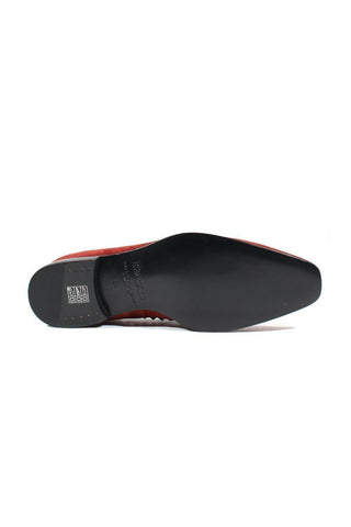 Cesare Paciotti Kid Suede Melanzana Bordeaux Suede Loafers (CPM2501)