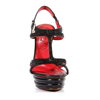 Cesare Paciotti Leather with Crystals High Heel Platforms (CPWCRY563)-AmbrogioShoes