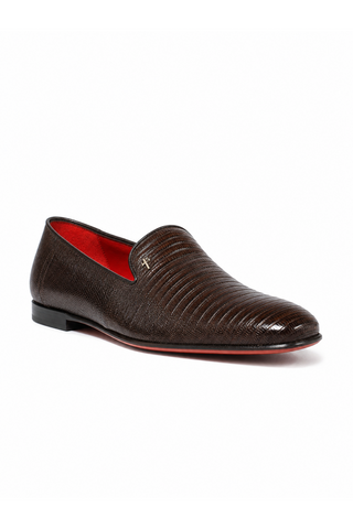 Cesare Paciotti Lizard Fondente Loafer
