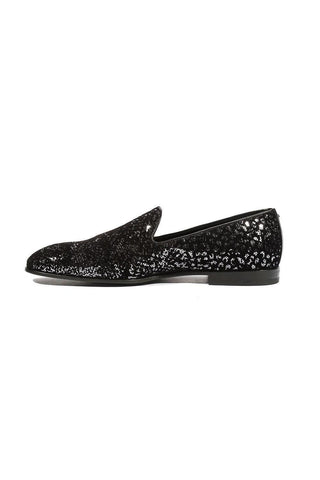Cesare Paciotti Loafers Suede Paill Flock Black (CPM5485)
