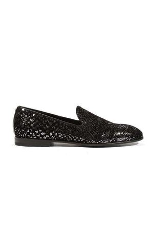 Cesare Paciotti Loafers Suede Paill Flock Black (CPM5485)