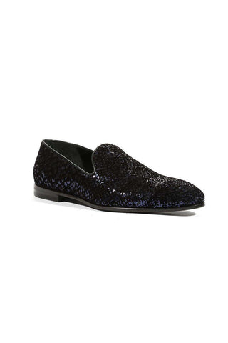 Cesare Paciotti Loafers Suede Paill Flock EclipseA Navy (CPM5486)