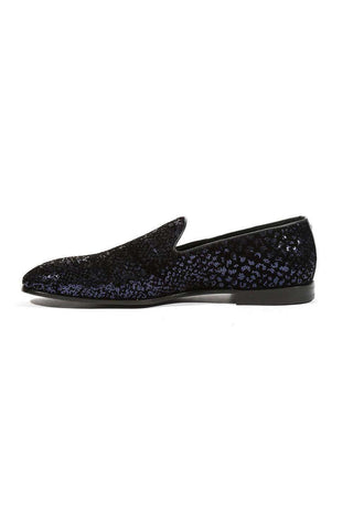 Cesare Paciotti Loafers Suede Paill Flock EclipseA Navy (CPM5486)