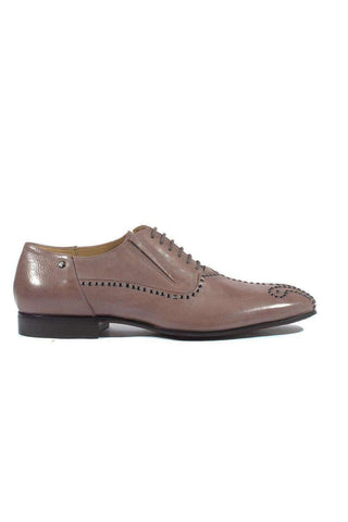 Cesare Paciotti Luxury Italian Men's Designer Shoes Amazzonia Taupe Leather Oxfords (CPM2616)