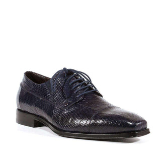 Cesare Paciotti Luxury Italian Mens Shoes Ayer Lux Print Navy Leather Oxfords (CPM3071)-AmbrogioShoes