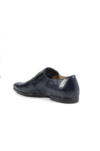 Cesare Paciotti Luxury Italian Men's Designer Shoes Ayer Lux Navy Leather Loafers (CPM2622)