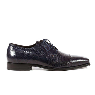 Cesare Paciotti Luxury Italian Ayer Lux Navy Leather Oxfords (CPM3071)