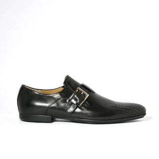 Cesare Paciotti Luxury Italian Baby Horse Black Buckled Nappa Leather Loafers (CPM2313)-AmbrogioShoes