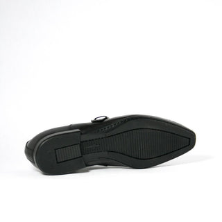 Cesare Paciotti Luxury Italian Baby Horse Black Buckled Nappa Loafers (CPM2313)